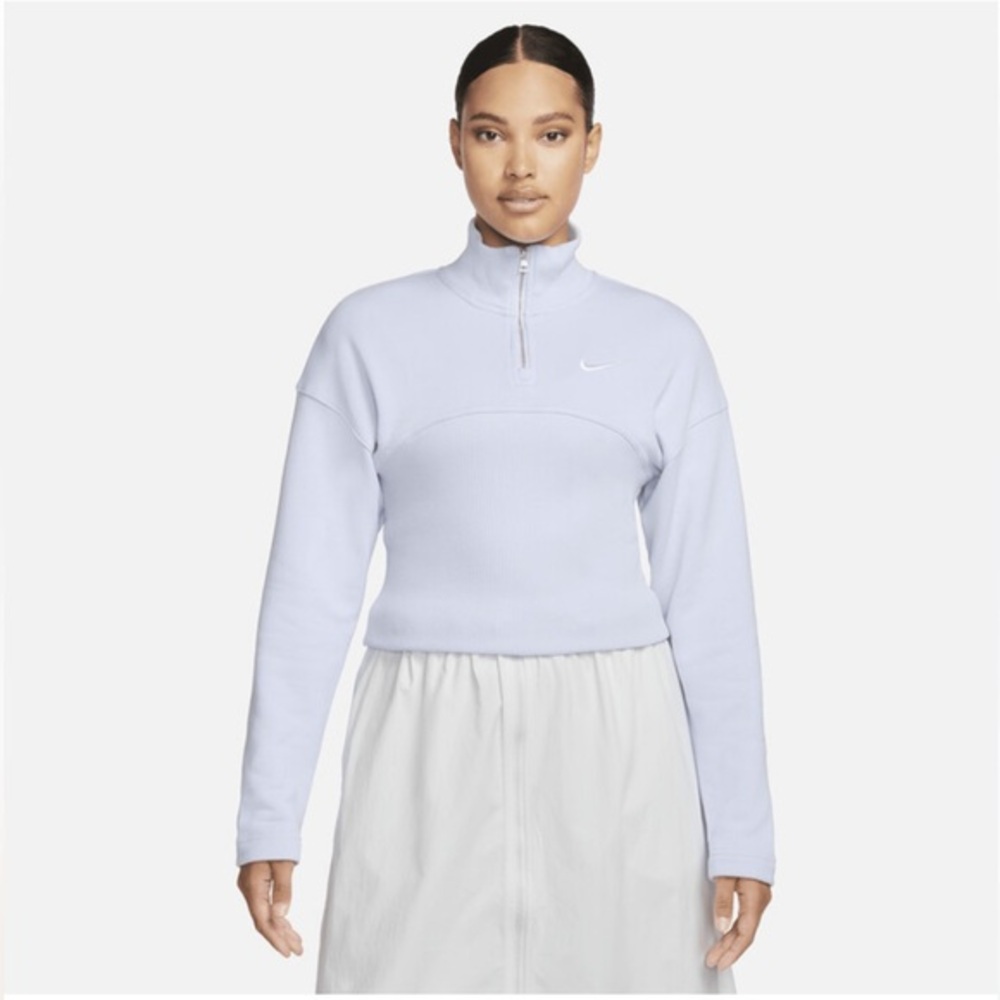 Nike Women's Serena Williams Design Crew 1/4-Zip Fleece Top in Purple